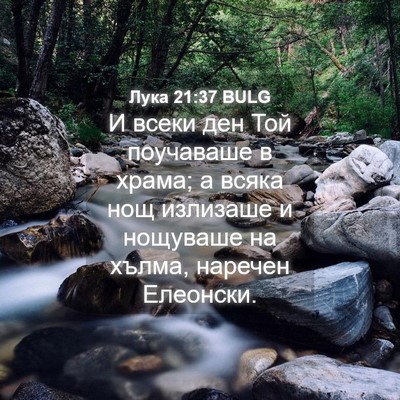 Picture 04 - Лука 21:37 BULG - И всеки ден Той поучаваше в - Bible Verse Picture