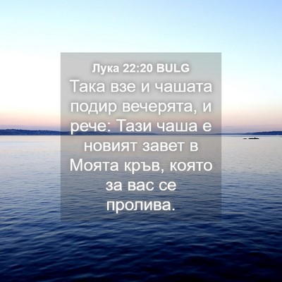 Picture 04 - Лука 22:20 BULG - Така взе и чашата подир - Bible Verse Picture
