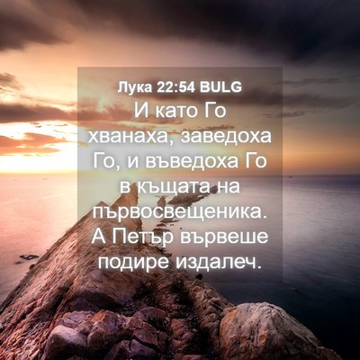 Picture 04 - Лука 22:54 BULG - И като Го хванаха, заведоха - Bible Verse Picture