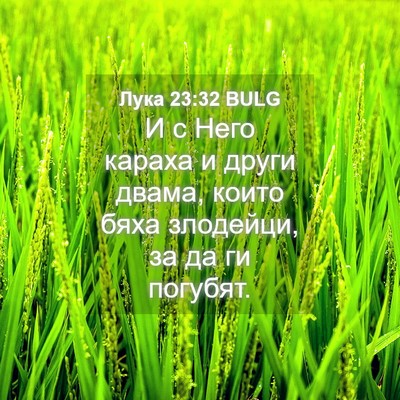 Picture 04 - Лука 23:32 BULG - И с Него караха и други - Bible Verse Picture