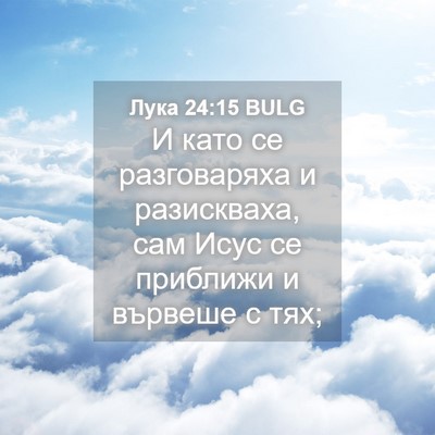 Picture 04 - Лука 24:15 BULG - И като се разговаряха и - Bible Verse Picture