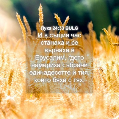 Picture 04 - Лука 24:33 BULG - И в същия час станаха и се - Bible Verse Picture