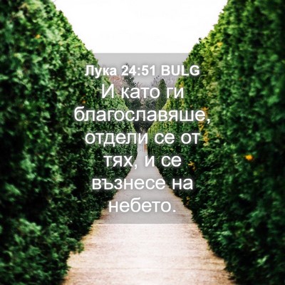 Picture 04 - Лука 24:51 BULG - И като ги благославяше, - Bible Verse Picture