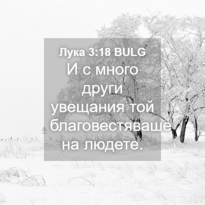 Picture 04 - Лука 3:18 BULG - И с много други увещания - Bible Verse Picture