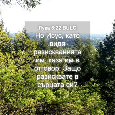 Picture 04 - Лука 5:22 BULG - Но Исус, като видя - Bible Verse Picture