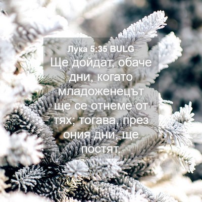 Picture 04 - Лука 5:35 BULG - Ще дойдат, обаче дни, - Bible Verse Picture