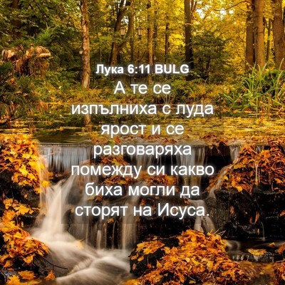 Picture 04 - Лука 6:11 BULG - А те се изпълниха с луда - Bible Verse Picture