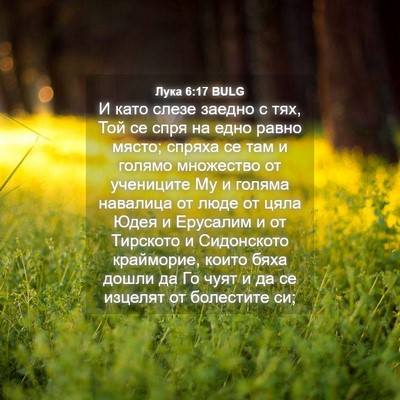 Picture 04 - Лука 6:17 BULG - И като слезе заедно с тях, - Bible Verse Picture