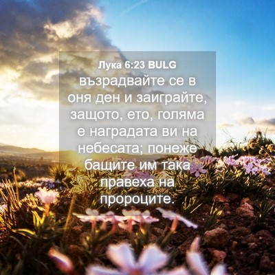 Picture 04 - Лука 6:23 BULG - възрадвайте се в оня ден и - Bible Verse Picture