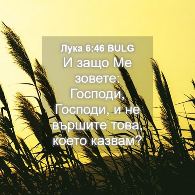 Picture 04 - Лука 6:46 BULG - И защо Ме зовете: Господи, - Bible Verse Picture