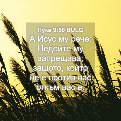 Picture 04 - Лука 9:50 BULG - А Исус му рече: Недейте му - Bible Verse Picture