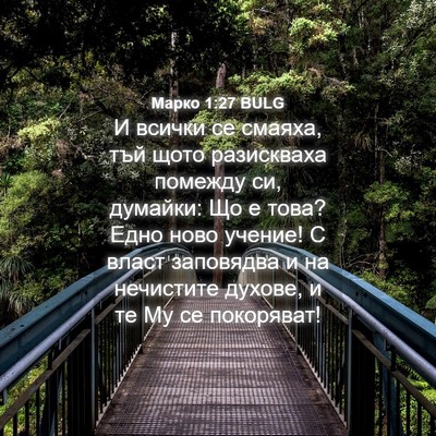 Picture 04 - Марко 1:27 BULG - И всички се смаяха, тъй - Bible Verse Picture