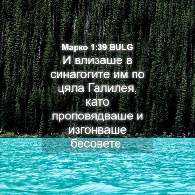 Picture 04 - Марко 1:39 BULG - И влизаше в синагогите им - Bible Verse Picture