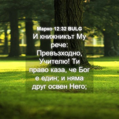 Picture 04 - Марко 12:32 BULG - И книжникът Му рече: - Bible Verse Picture