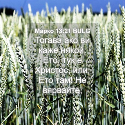 Picture 04 - Марко 13:21 BULG - Тогава ако ви каже някой: - Bible Verse Picture