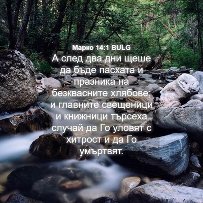 Picture 04 - Марко 14:1 BULG - А след два дни щеше да бъде - Bible Verse Picture
