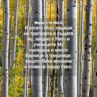 Picture 04 - Марко 2:15 BULG - И когато Исус седеше на - Bible Verse Picture