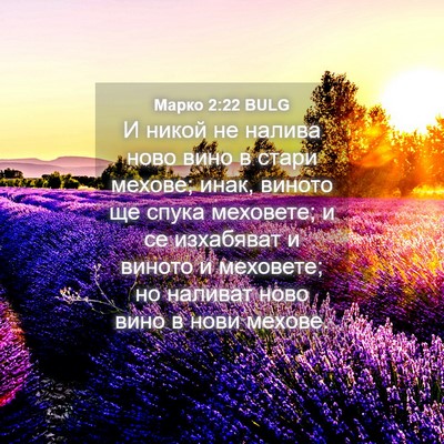 Picture 04 - Марко 2:22 BULG - И никой не налива ново вино - Bible Verse Picture