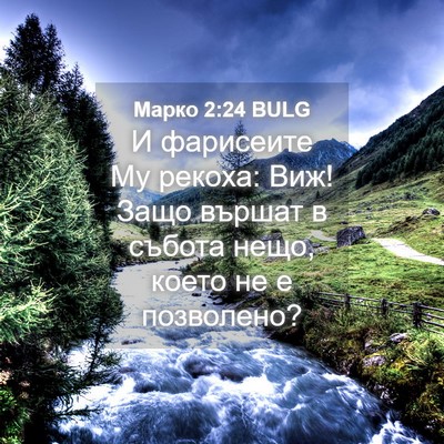 Picture 04 - Марко 2:24 BULG - И фарисеите Му рекоха: Виж! - Bible Verse Picture