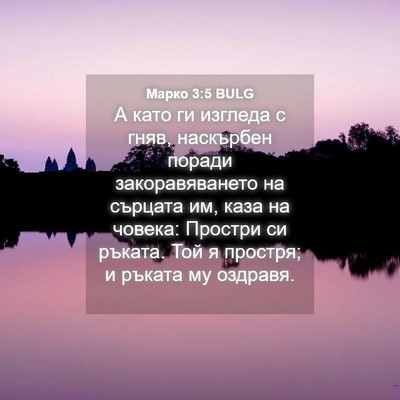 Picture 04 - Марко 3:5 BULG - А като ги изгледа с гняв, - Bible Verse Picture