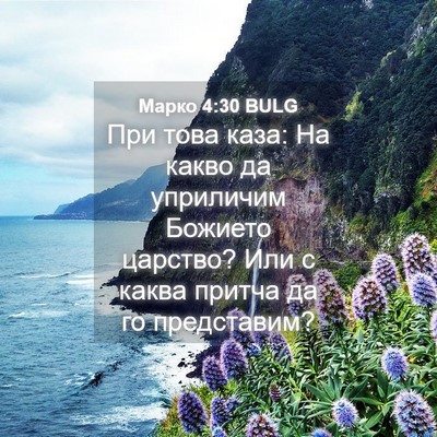 Picture 04 - Марко 4:30 BULG - При това каза: На какво да - Bible Verse Picture