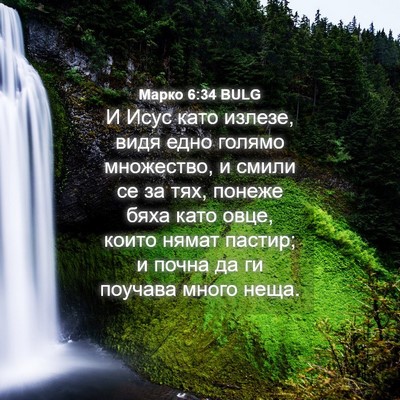 Picture 04 - Марко 6:34 BULG - И Исус като излезе, видя - Bible Verse Picture