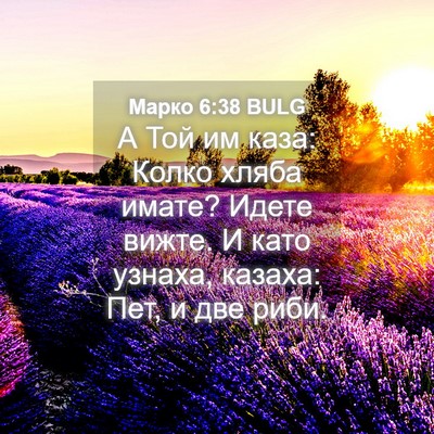 Picture 04 - Марко 6:38 BULG - А Той им каза: Колко хляба - Bible Verse Picture
