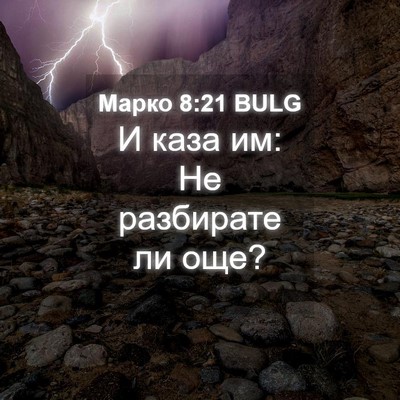 Picture 04 - Марко 8:21 BULG - И каза им: Не разбирате ли - Bible Verse Picture