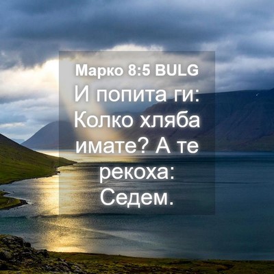 Picture 04 - Марко 8:5 BULG - И попита ги: Колко хляба - Bible Verse Picture