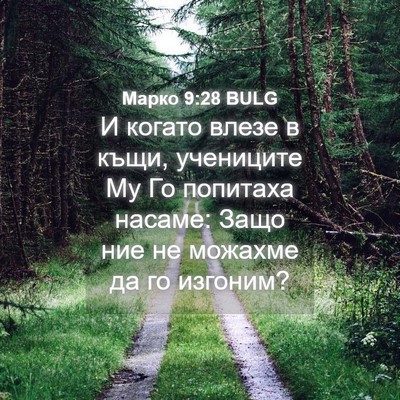Picture 04 - Марко 9:28 BULG - И когато влезе в къщи, - Bible Verse Picture