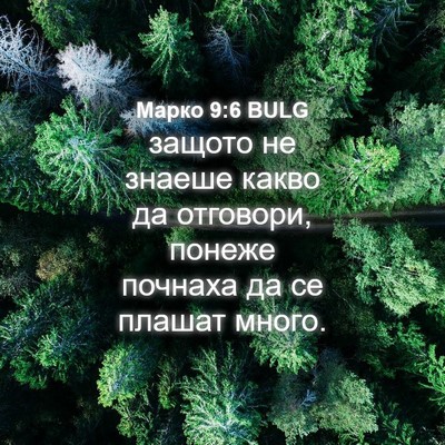 Picture 04 - Марко 9:6 BULG - защото не знаеше какво да - Bible Verse Picture