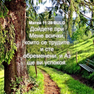 Picture 04 - Матей 11:28 BULG - Дойдете при Мене всички, - Bible Verse Picture