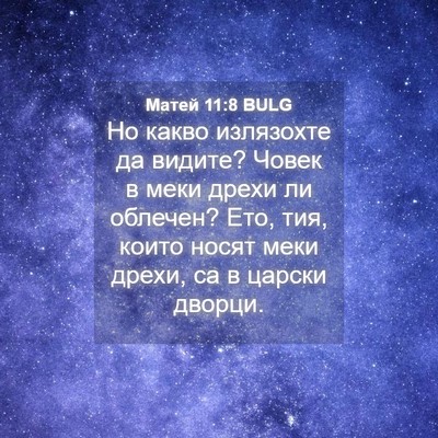 Picture 04 - Матей 11:8 BULG - Но какво излязохте да - Bible Verse Picture
