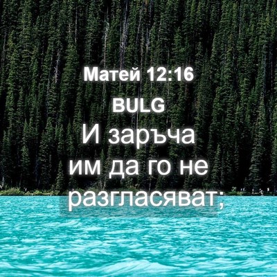 Picture 04 - Матей 12:16 BULG - И заръча им да го не - Bible Verse Picture