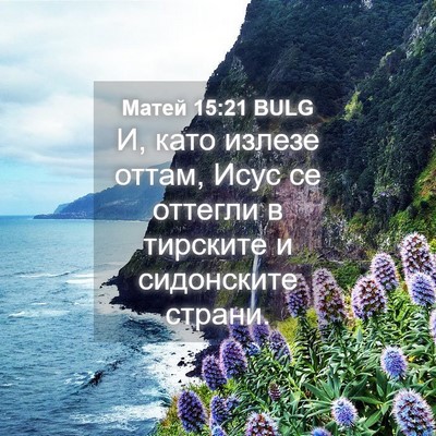 Picture 04 - Матей 15:21 BULG - И, като излезе оттам, Исус - Bible Verse Picture