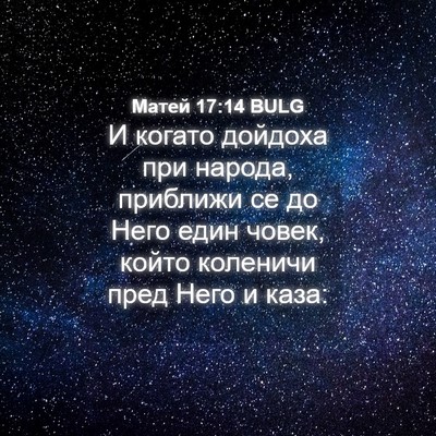 Picture 04 - Матей 17:14 BULG - И когато дойдоха при - Bible Verse Picture
