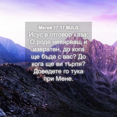 Picture 04 - Матей 17:17 BULG - Исус в отговор каза: О роде - Bible Verse Picture