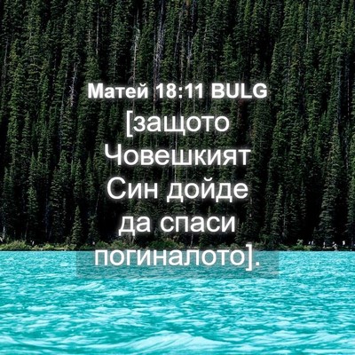 Picture 04 - Матей 18:11 BULG - [защото Човешкият Син - Bible Verse Picture