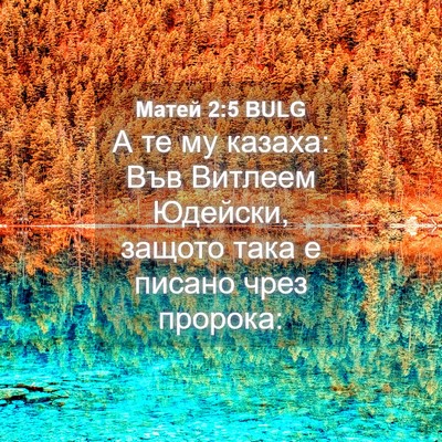 Picture 04 - Матей 2:5 BULG - А те му казаха: Във Витлеем - Bible Verse Picture