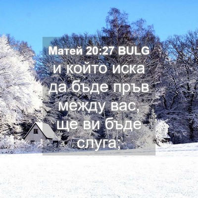 Picture 04 - Матей 20:27 BULG - и който иска да бъде пръв - Bible Verse Picture