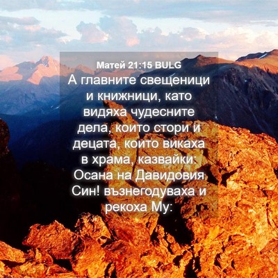 Picture 04 - Матей 21:15 BULG - А главните свещеници и - Bible Verse Picture