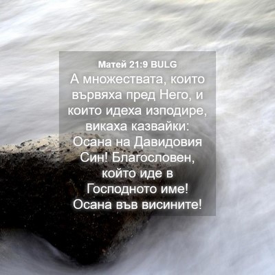 Picture 04 - Матей 21:9 BULG - А множествата, които - Bible Verse Picture