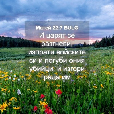 Picture 04 - Матей 22:7 BULG - И царят се разгневи, - Bible Verse Picture