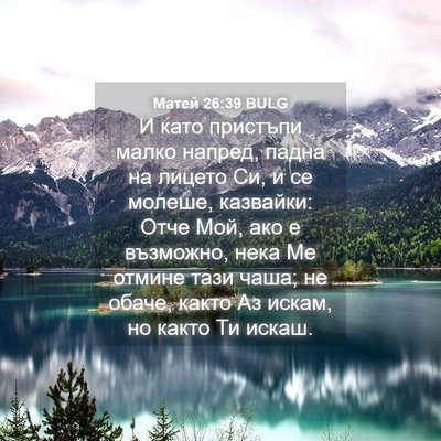 Picture 04 - Матей 26:39 BULG - И като пристъпи малко - Bible Verse Picture