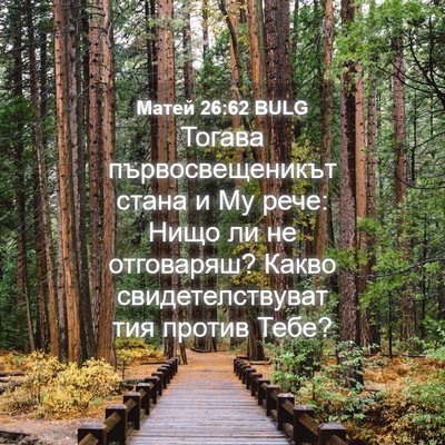 Picture 04 - Матей 26:62 BULG - Тогава първосвещеникът - Bible Verse Picture