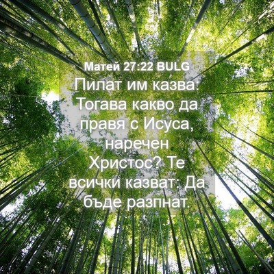Picture 04 - Матей 27:22 BULG - Пилат им казва: Тогава - Bible Verse Picture