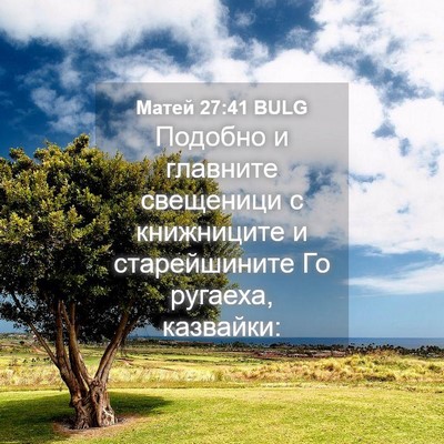 Picture 04 - Матей 27:41 BULG - Подобно и главните - Bible Verse Picture