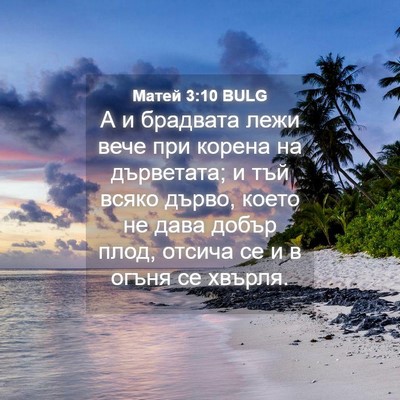 Picture 04 - Матей 3:10 BULG - А и брадвата лежи вече при - Bible Verse Picture