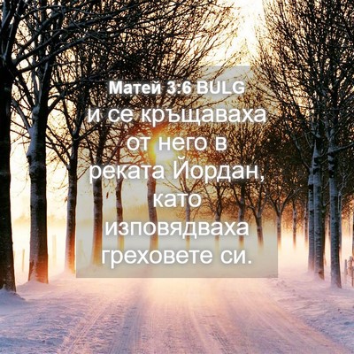 Picture 04 - Матей 3:6 BULG - и се кръщаваха от него в - Bible Verse Picture