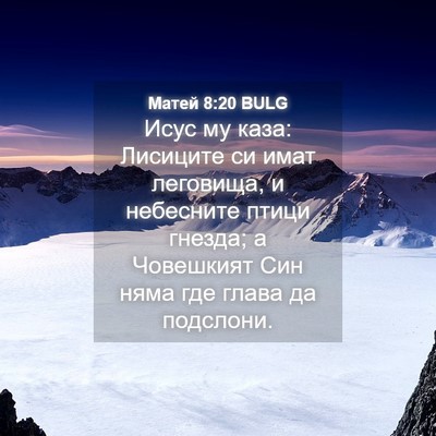 Picture 04 - Матей 8:20 BULG - Исус му каза: Лисиците си - Bible Verse Picture